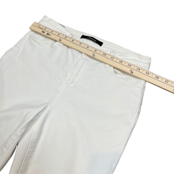 J Brand Cropped Rail Blanc White Skinny Jeans Cotton Blend Stretch Size 30 - Picture 3 of 12